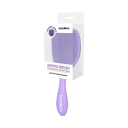[Solomeya] Расческа для сухих и влажных волос АРОМАТ ЛАВАНДА Wet Detangler Brush Cushion Lavender, 1шт