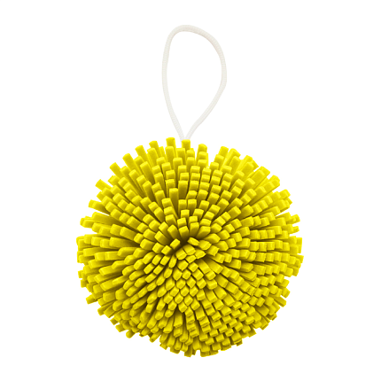 [Solomeya] Мочалка спонж для тела ЖЁЛТАЯ Bath Sponge yellow, 1шт