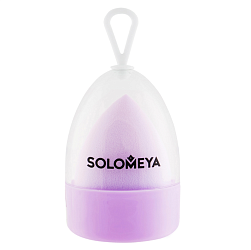 [SOLOMEYA] Спонж для макияжа МЕНЯЮЩИЙ ЦВЕТ косметический Purple-pink Color Changing Blending Sponge, 1 шт