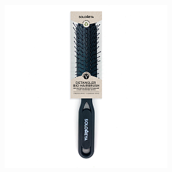 [Solomeya] Био-расческа для распутывания сухих и влажных волос ЧЕРНАЯ Detangler Hairbrush For Wet & Dry Hair Black Aesthetic, 1шт