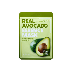 [FARMSTAY] НАБОР тканевых масок для лица с экстрактом авокадо Real Avocado Essence Mask, 23мл*10шт