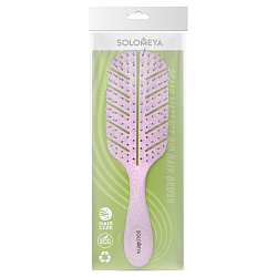 [Solomeya] Массажная био- расческа для волос СВЕТЛО-РОЗОВАЯ Scalp Massage Bio Hair Brush Light Pink, 1шт