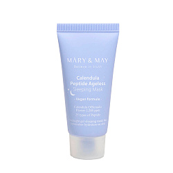 [MARY&MAY] Ночная антивозрастная маска с лепестками календулы Calendula Peptide Ageless Sleeping Mask, 30 гр