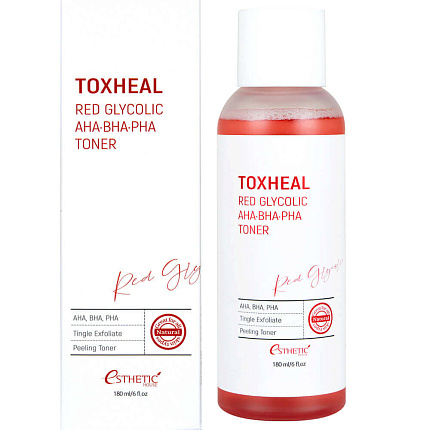 [ESTHETIC HOUSE] Тонер для лица TOXHEAL Red Glycolic AHA, BHA, PHA Toner, 180мл