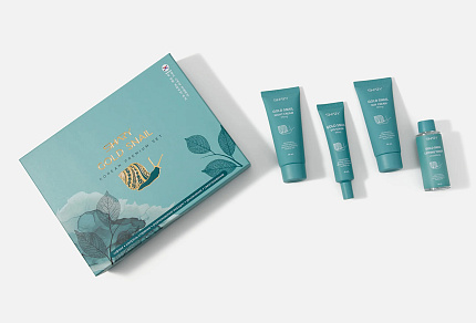 [SHARY] НАБОР Омолаживающий для ЛИФТИНГА и РАЗГЛАЖИВАНИЯ кожи лица GOLD SNAIL