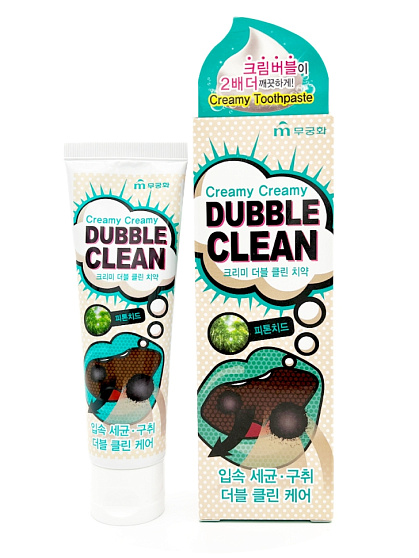 [MUKUNGHWA] Зубная паста кремовая с очищающими пузырьками и фитонцидами Dubble Clean, 110гр