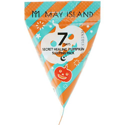 [MAY ISLAND] Успокаивающая ночная маска для лица  с ЭКСТРАКТОМ ТЫКВЫ Secret Healing Pumpkin Sleeping Pack, 12шт