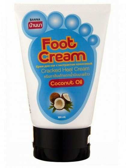[BANNA] Крем для ног от трещин на пятках и локтях КОКОС, 120мл