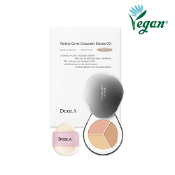 [Dear.A] Консилер для лица ПАЛЕТКА/СКУЛЬПТОР Perfect Cover Concealer Palette С01, 1.3гр*3шт