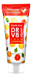 [FARMSTAY] Очищающая пенка с комплексом витаминов DR-V8 Vitamin Foam, 100мл