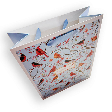 Пакет "Снегири", 27×23×11.5см
