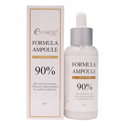 [ESTHETIC HOUSE] Сыворотка для лица  с ЗОЛОТОМ и МУЦИНОМ УЛИТКИ Formula Ampoule Gold Snail, 80мл