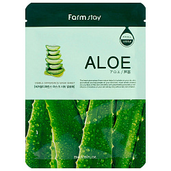 [FARMSTAY] НАБОР тканевых масок для лица с экстрактом алое вера Visible Difference Aloe Mask Sheet, 23мл*10шт