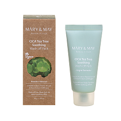 [MARY&MAY] Маска для лица УСПОКАИВАЮЩАЯ ЦЕНТЕЛЛА/ЧАЙНОЕ ДЕРЕВО CICA TeaTree Soothing Wash off Pack, 30 гр