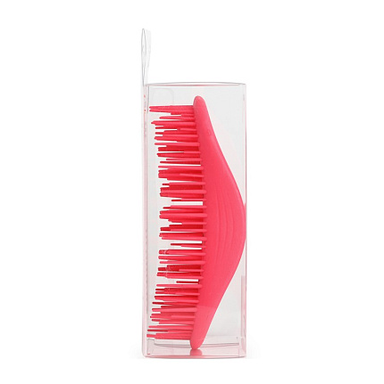 [Solomeya] Мини-расческа для сухих и влажных волос АРОМАТ КЛУБНИКИ Wet Detangler Brush Paddle Strawberry Mini, 1шт