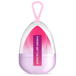[Solomeya] Косметический спонж для макияжа, меняющий цвет Color Changing blending sponge Purple-pink, 1шт