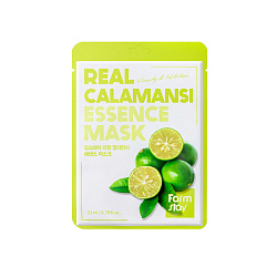 [FARMSTAY] НАБОР тканевых масок для лица с экстрактом каламанси Real Calamansi Essence Mask, 23мл*10шт