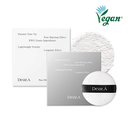 [Dear.A] Пудра для лица ТРАНСПОРЕНТНАЯ/БЕСЦВЕТНАЯ Face Blur Finishing Powder, 8гр