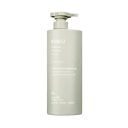 [KOKU] Гель для душа К4 ОСВЕЖАЮЩИЙ с минеральной морской грязью Mineral Sea Mud Clean&Smooth Feeling Shower gel, 500мл