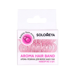 [Solomeya] НАБОР аромо-резинок для волос БАБЛ-ГАМ Aroma Hair Band Bubble Gum, 3шт