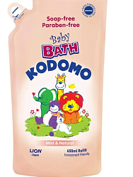 [KODOMO] Пена для ванны детская природная мягкость в мягкой упаковке Mild&Natural, 650мл