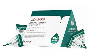 [FARMSTAY] Скраб в пирамидках для очищения пор с содой и центеллой азиатской Cica Farm Baking Powder Pore Scrub, 7гр*25шт