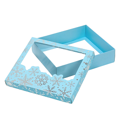 Коробка подарочная новогодняя складная «Снежный вальс», 23.5×20.5×5.5см