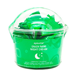 [AYOUME]  Ночного крема для лица с экстрактом ЦЕНТЕЛЛЫ АЗИАТСКОЙ Enjoy Mini Night Cream, 30шт*3гр