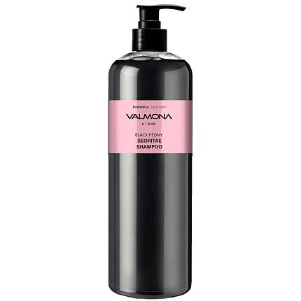 [VALMONA] Шампунь для волос ЧЕРНЫЙ ПИОН/БОБЫ Powerful Solution Black Peony Seoritae Shampoo, 480мл