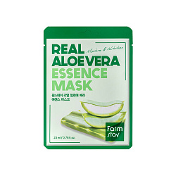 [FARMSTAY] НАБОР тканевых масок для лица с экстрактом алое вера Real Aloe Vera Essence Mask, 23мл*10шт