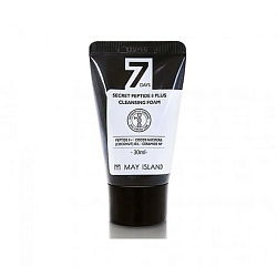 [MAY ISLAND] Пенка для умывания с пептидами 7 Days Secret Peptide 8 Plus Cleansing Foam, 30мл
