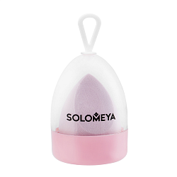 [Solomeya] Спонж для макияжа СО СРЕЗОМ косметический ЛИЛОВЫЙ Flat End Blending Sponge Lilac, 1шт