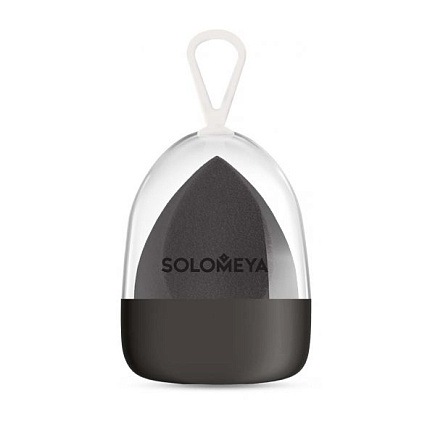 [Solomeya] Косметический спонж для макияжа со срезом ЧЕРНЫЙ Flat End Blending Sponge Black, 1шт